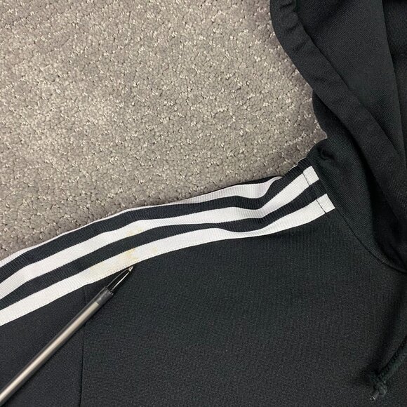 Vintage Adidas Full Zip Hooded Track Jacket Hoodie Men's Small Black Firebird - Picture 4 of 12